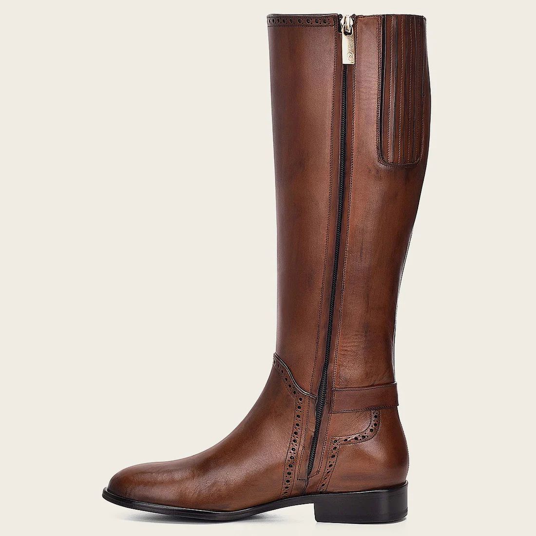 Cuadra | Hand-Painted Honey Leather Riding Boot