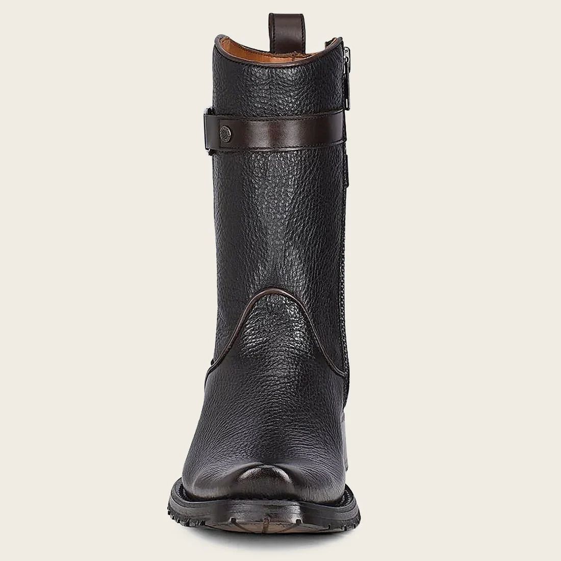 Cuadra | Hand-Painted Black Leather Urban Boot