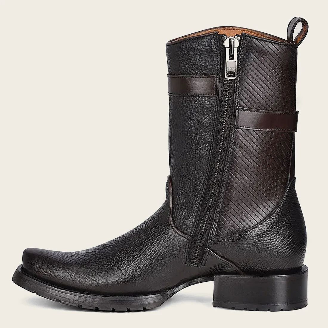 Cuadra | Hand-Painted Black Leather Urban Boot