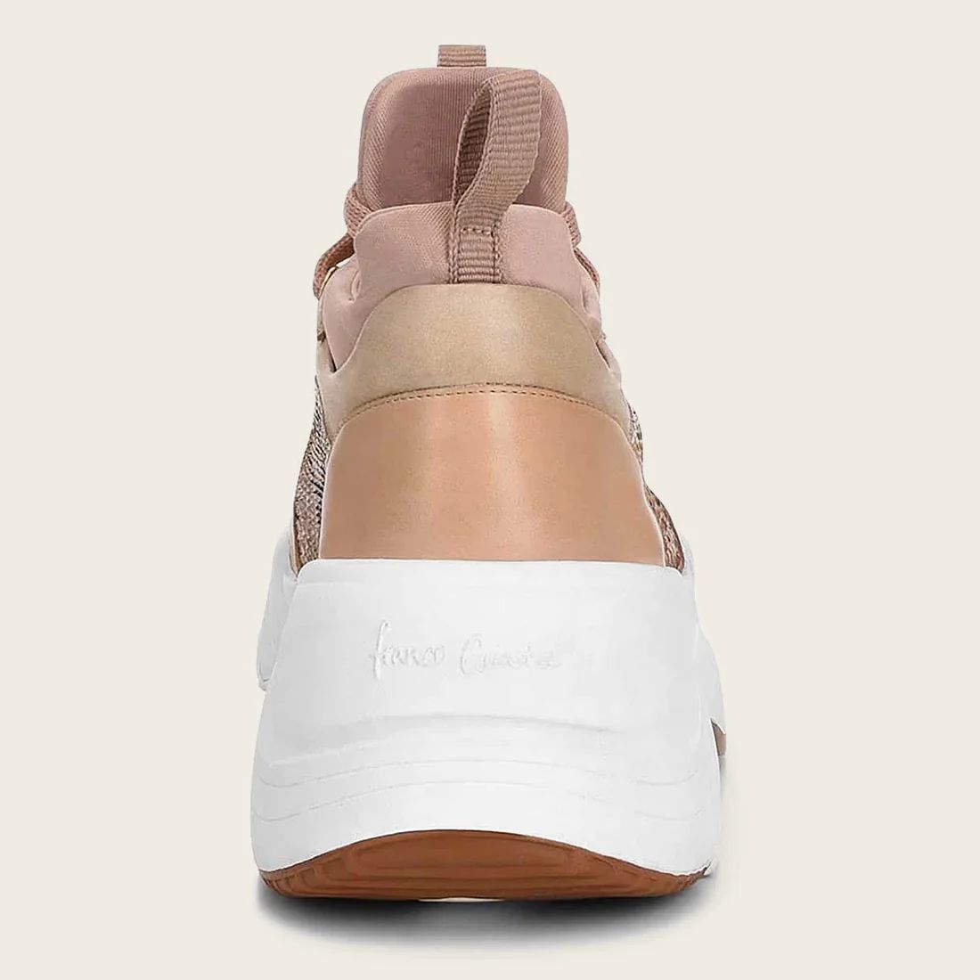 Cuadra | Genuine Python Peach Leather Sneakers