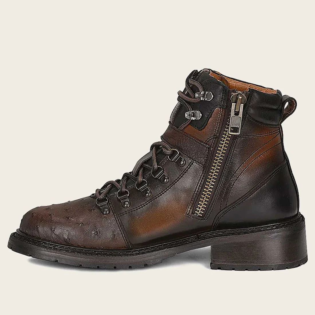 Cuadra | Urban Brown Ostrich Leather Boot