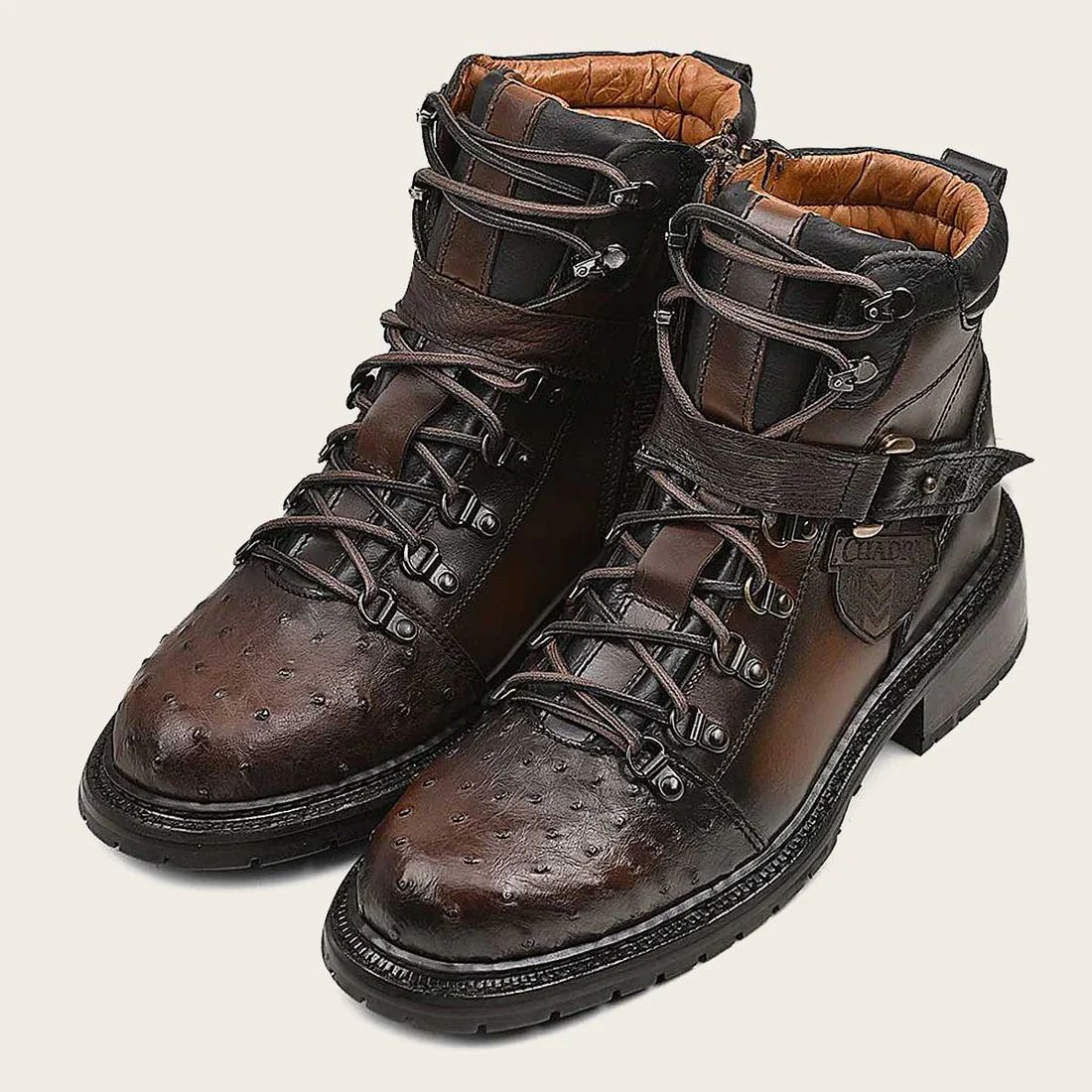 Cuadra | Urban Brown Ostrich Leather Boot