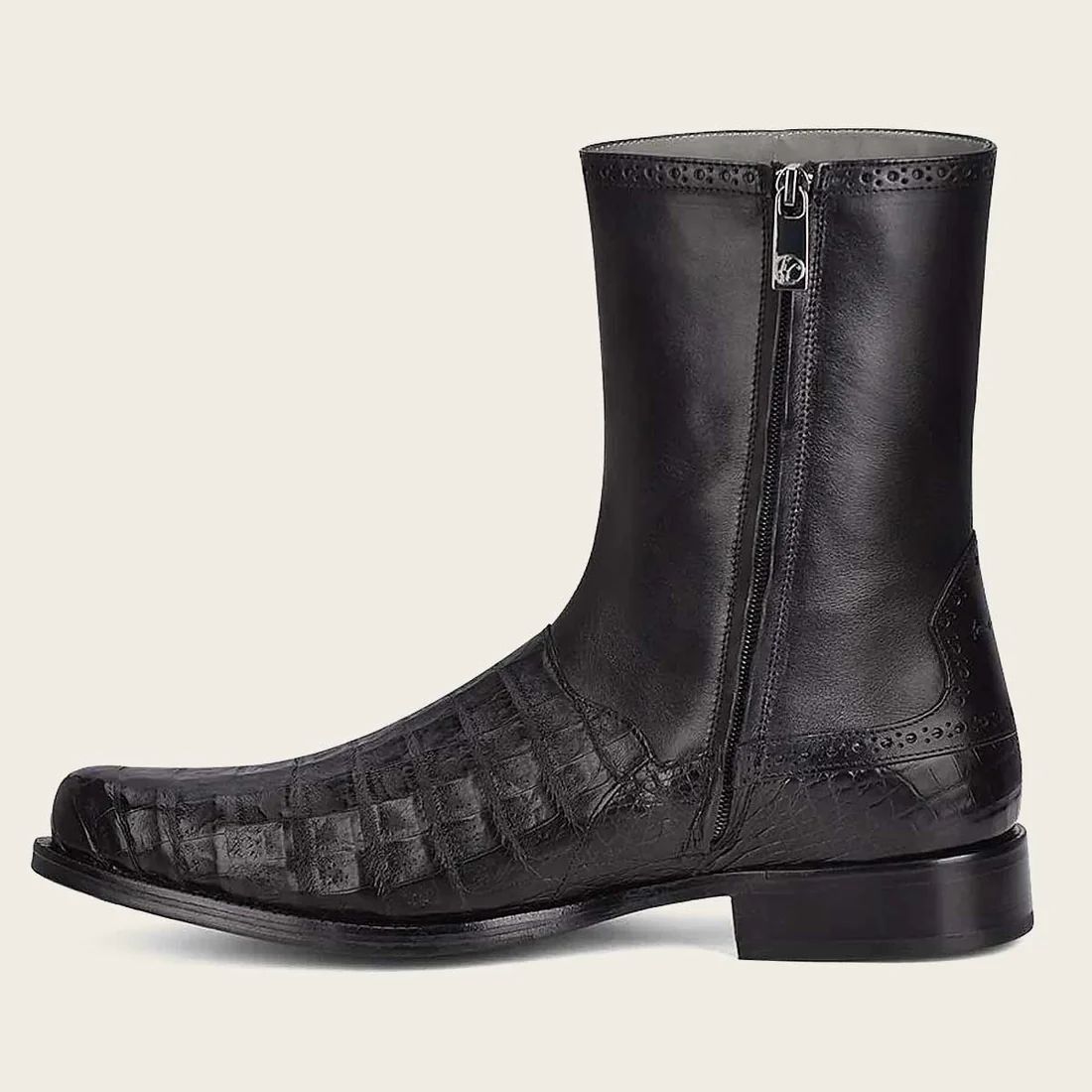 Cuadra | Hand-Painted Exotic Black Leather Boot