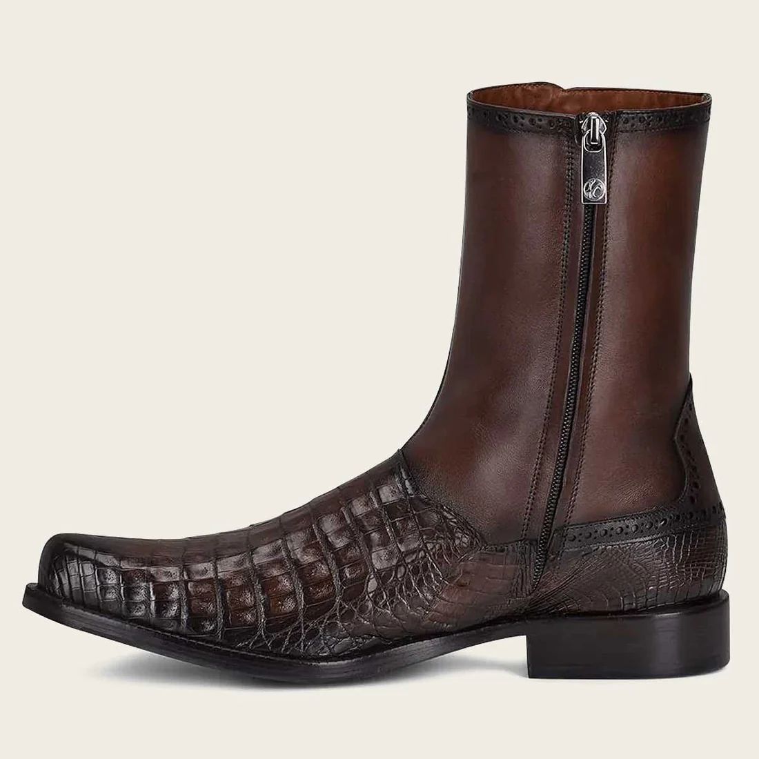 Cuadra | Hand-Painted Exotic Brown Leather Boot