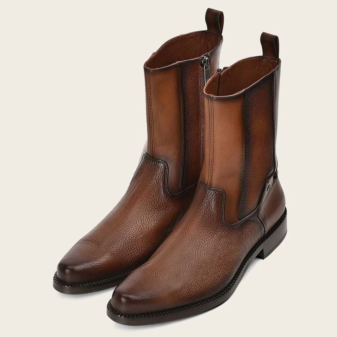 Cuadra | Hand-Painted Honey Deer Leather Boot