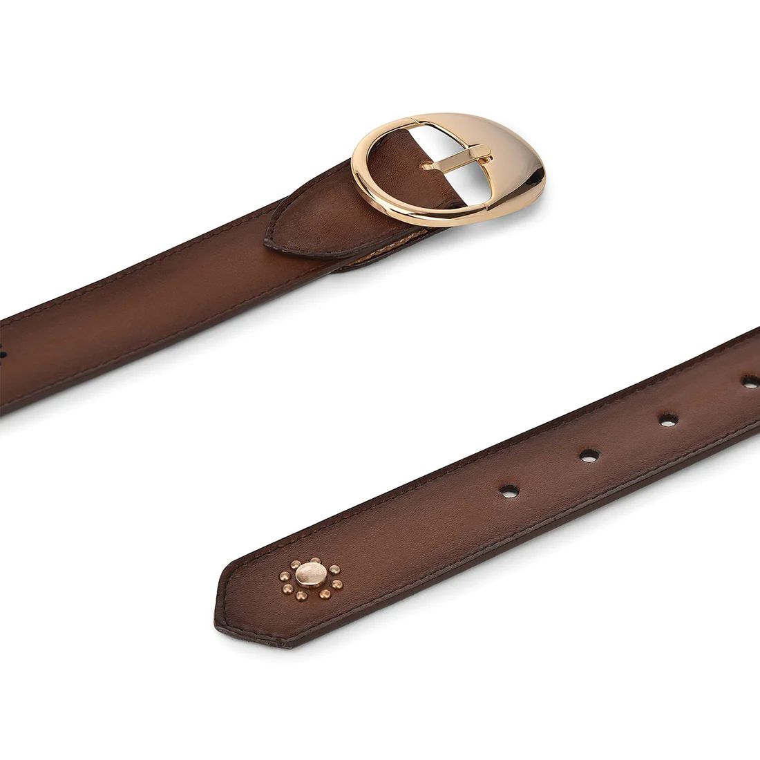 Cuadra | Perforated Honey Leather Belt