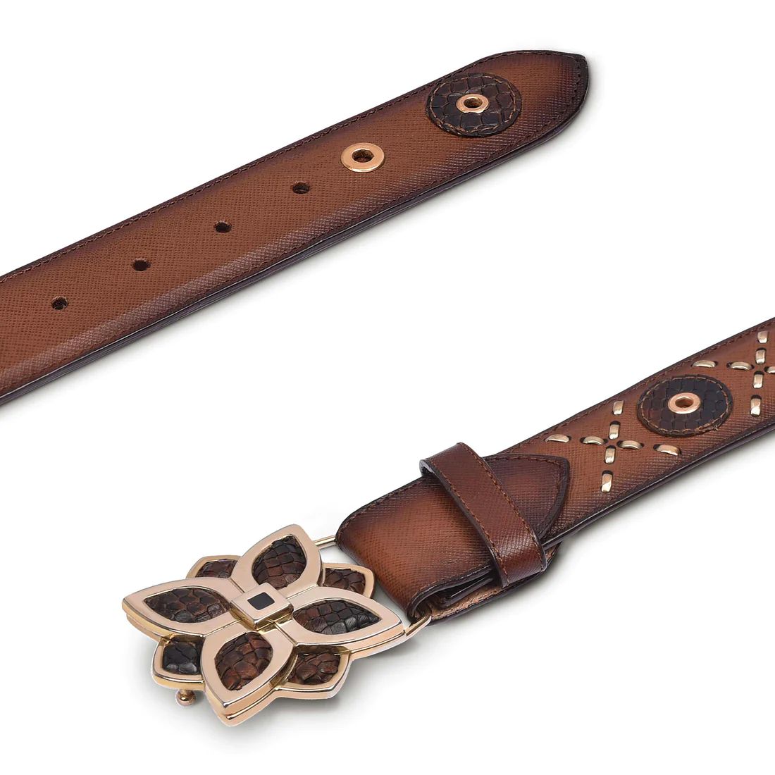 Cuadra | Handwoven Honey Leather Belt