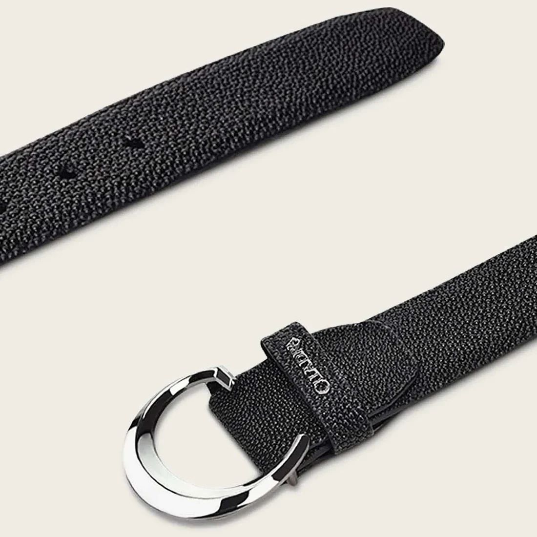 Cuadra | Exotic Black Leather Belt