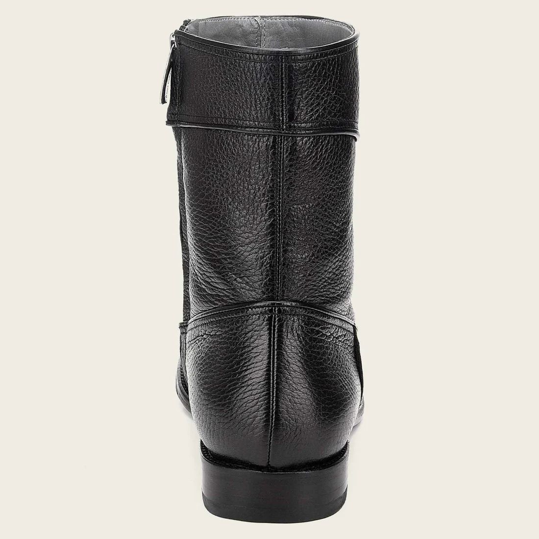 Cuadra | Hand-Painted Black Leather Boot With Bumped Rims