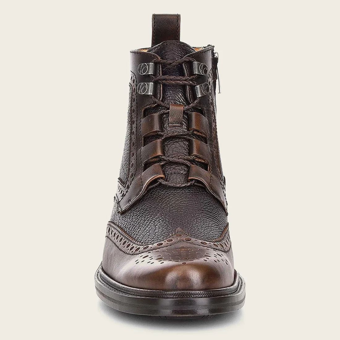 Cuadra | Hand-Painted Brown Bi Tone Leather Boot