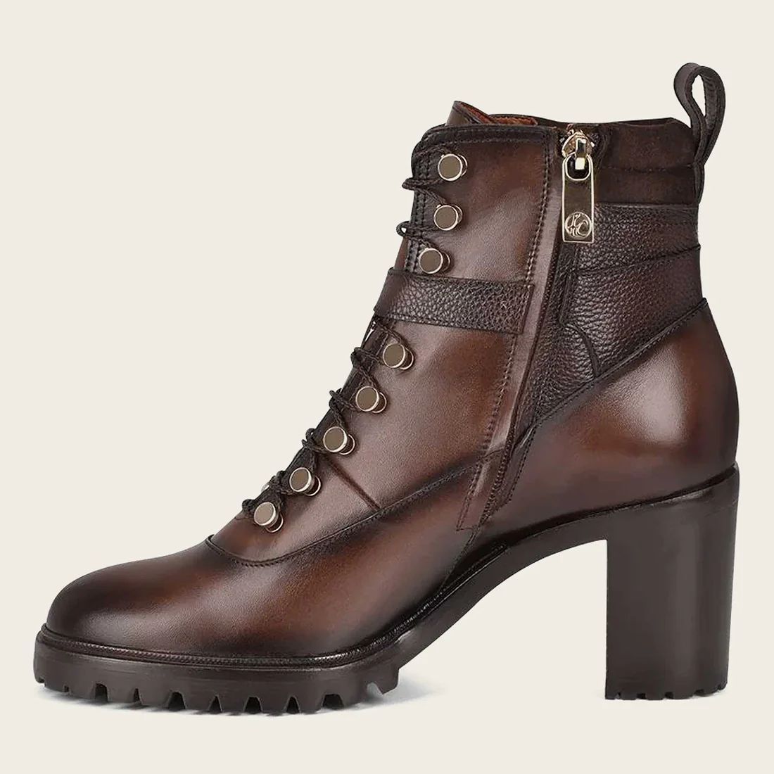 Cuadra | High Heel Urban Brown Leather Bootie